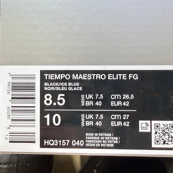 Nike Tiempo Maestro Elite FG \'Black Ice Blue\' Cleats Men’s Size 8.5 HQ3157-040 main image 4